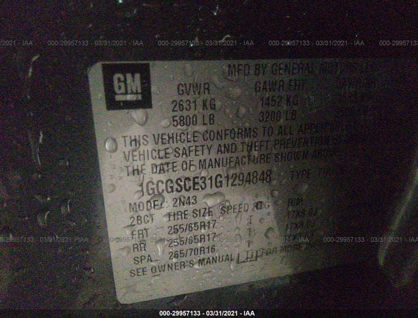 1GCGSCE31G1294848