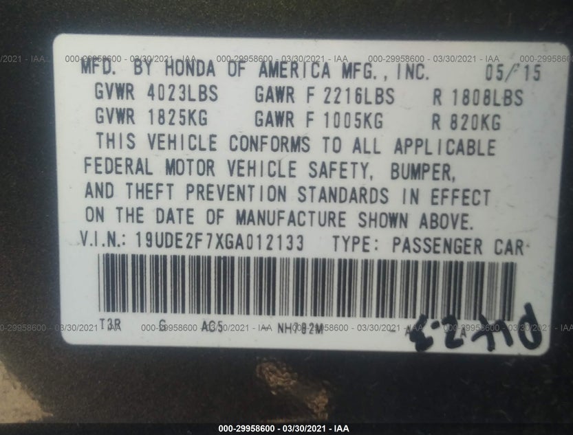 19UDE2F7XGA012133