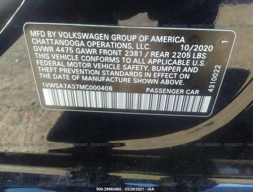 1VWSA7A37MC000408