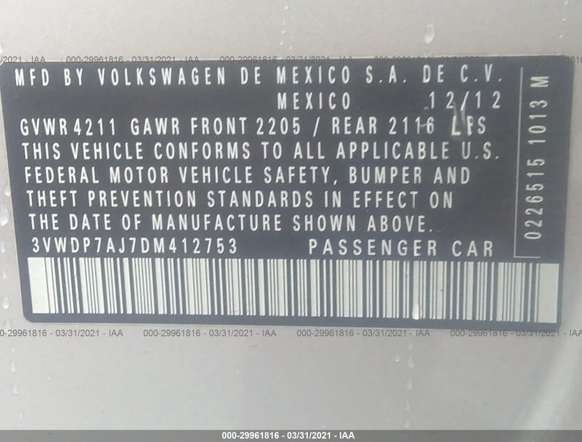 3VWDP7AJ7DM412753