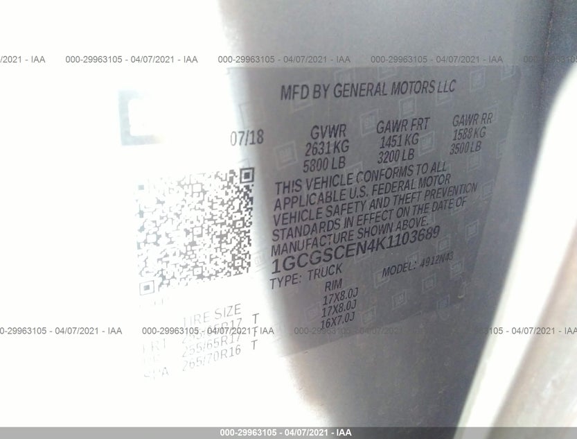 1GCGSCEN4K1103689