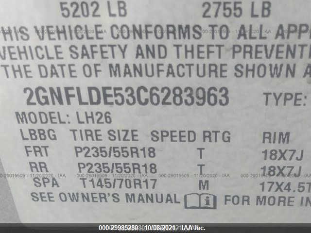 2GNFLDE53C6283963 2012 Chevrolet Equinox 1Lt