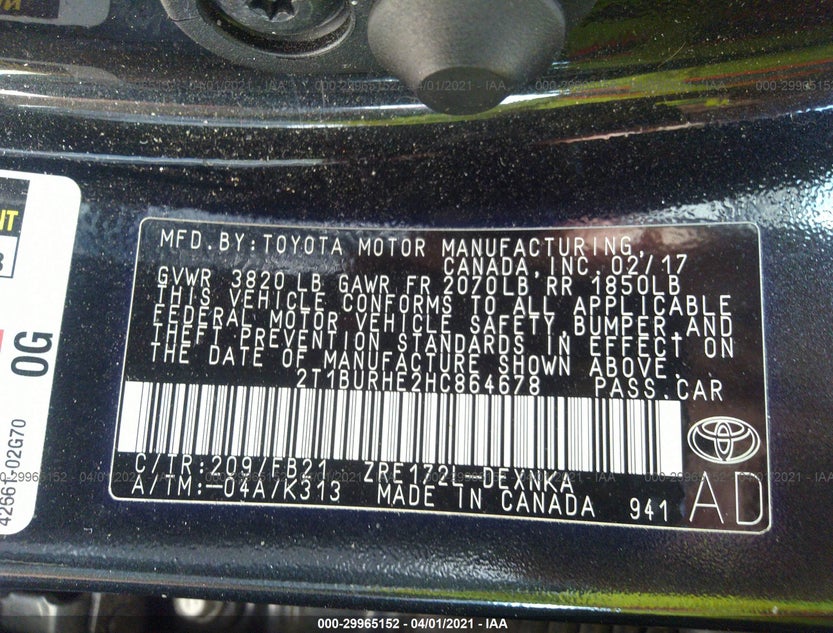 2T1BURHE2HC864678