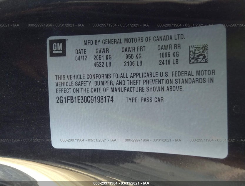 2G1FB1E30C9198174