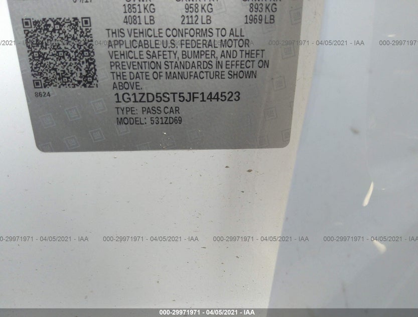 1G1ZD5ST5JF144523