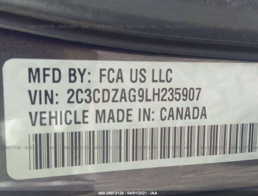 2C3CDZAG9LH235907