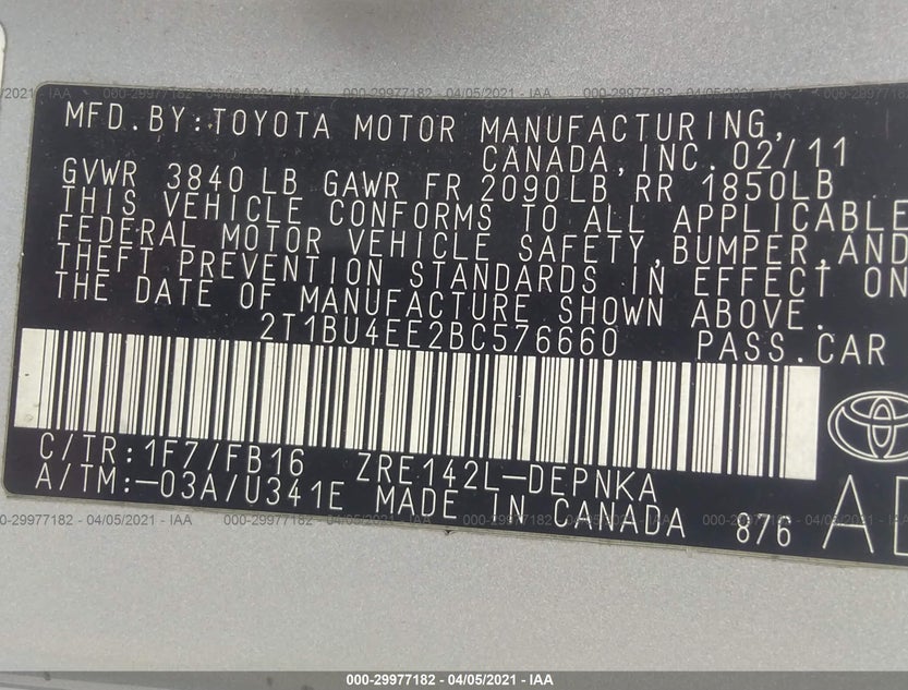 2T1BU4EE2BC576660