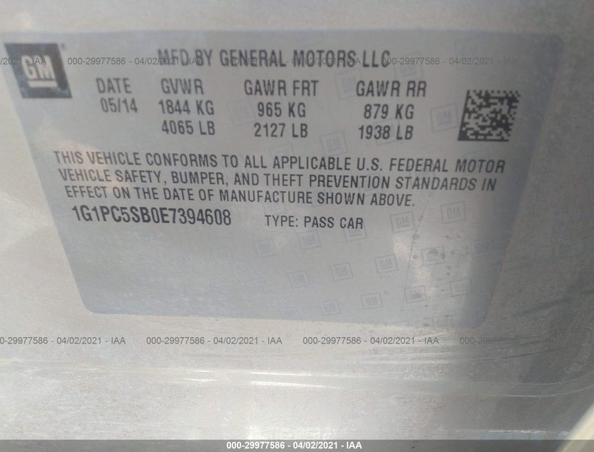 1G1PC5SB0E7394608