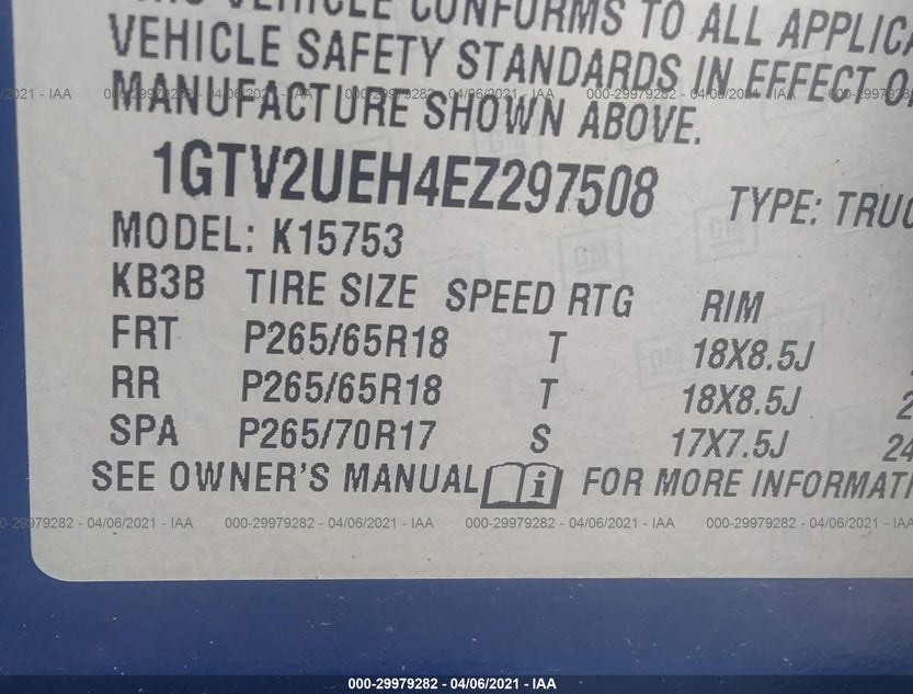1GTV2UEH4EZ297508
