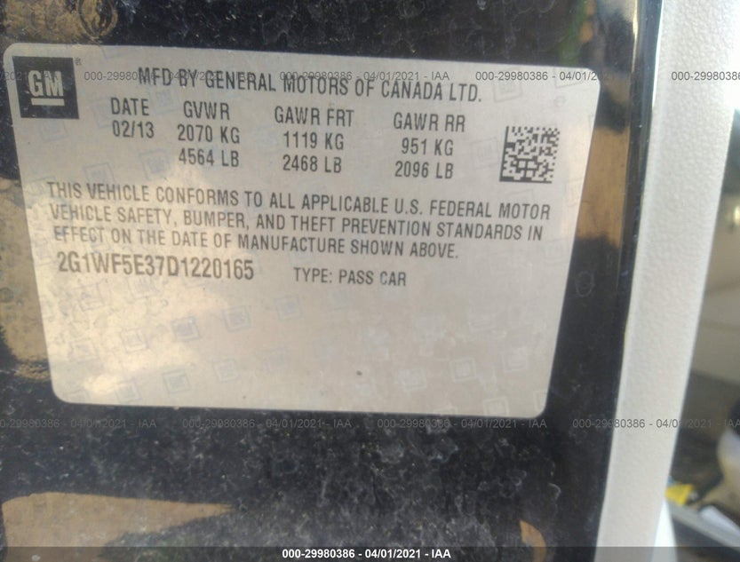 2G1WF5E37D1220165