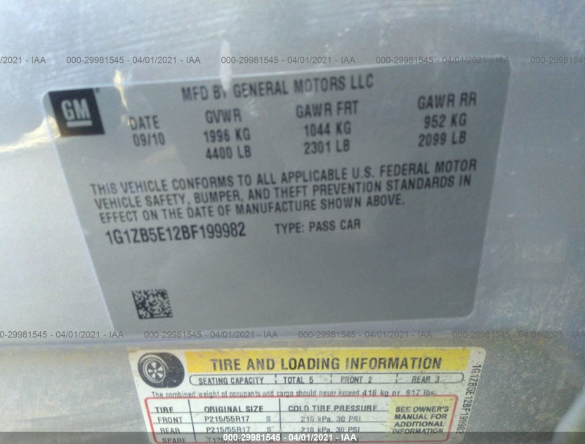 1G1ZB5E12BF199982