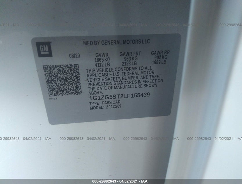 1G1ZG5ST2LF155439