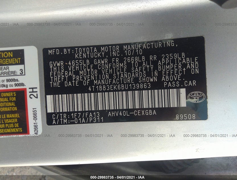 4T1BB3EK6BU139863