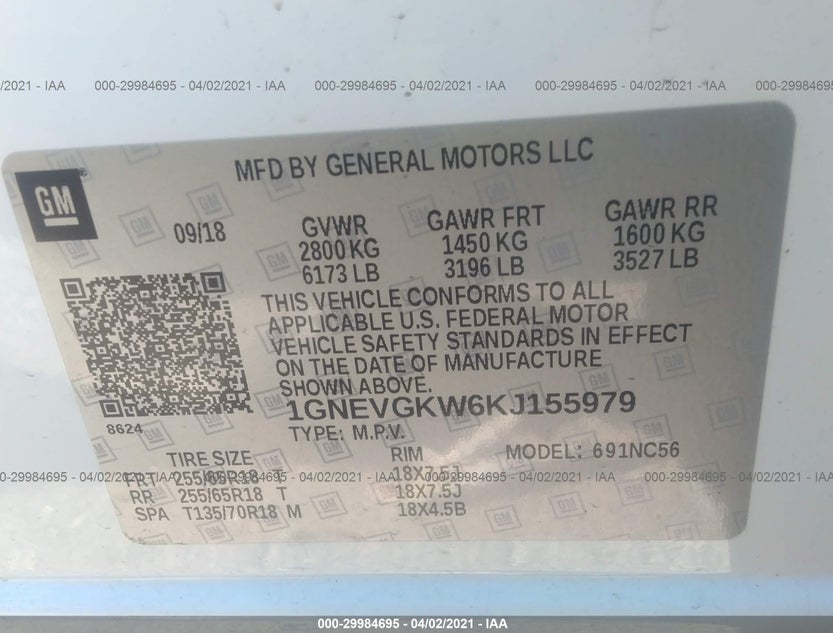 1GNEVGKW6KJ155979