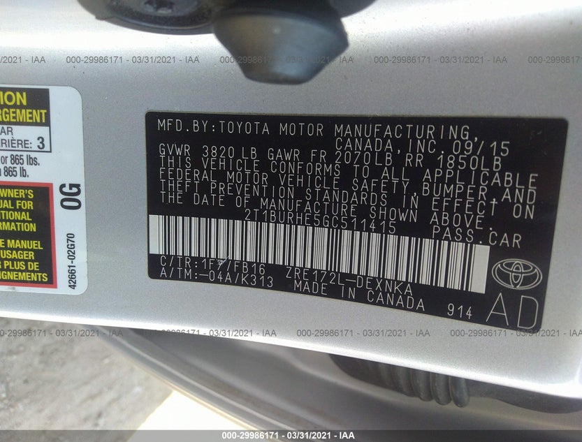 2T1BURHE5GC511415