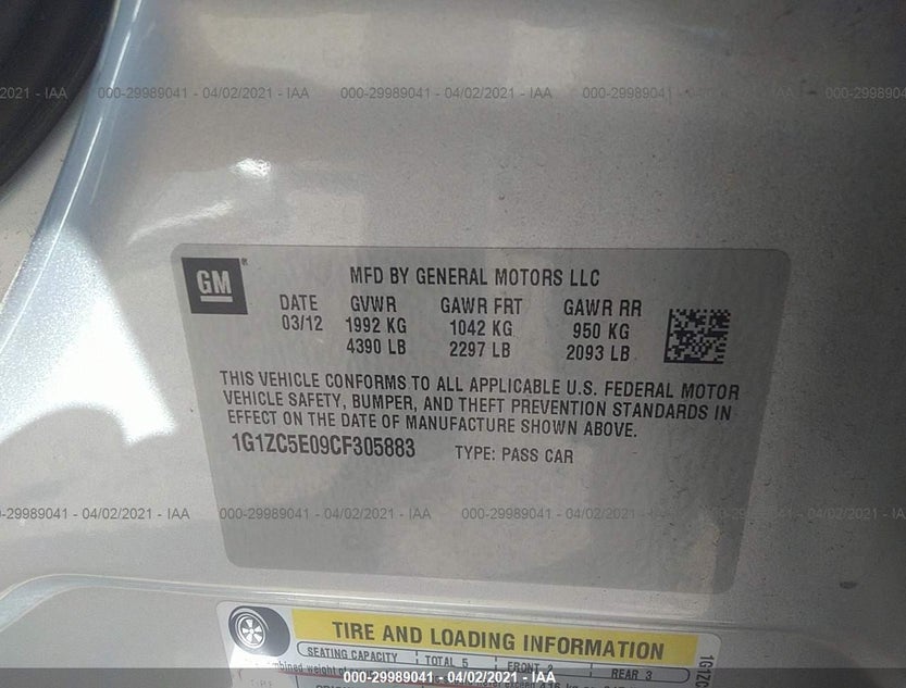1G1ZC5E09CF305883