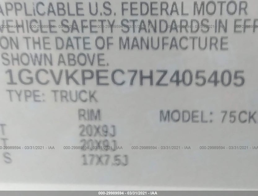1GCVKPEC7HZ405405