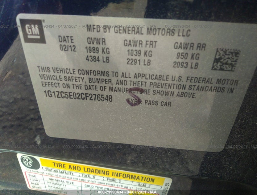 1G1ZC5E02CF276548