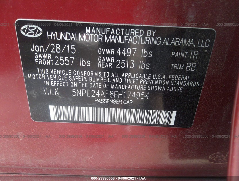 5NPE24AF8FH174954