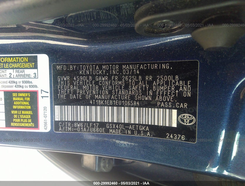 4T1BK1EB1EU106584