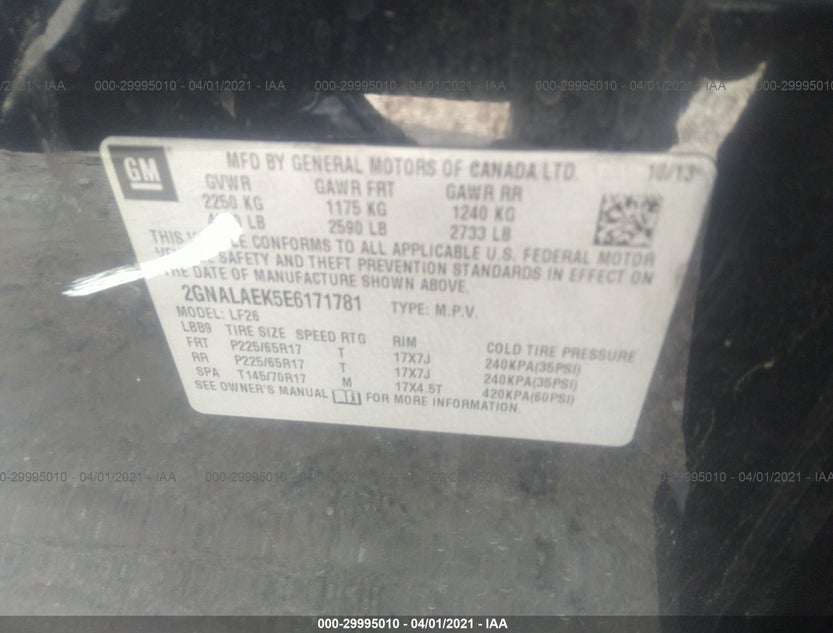 2GNALAEK5E6171781
