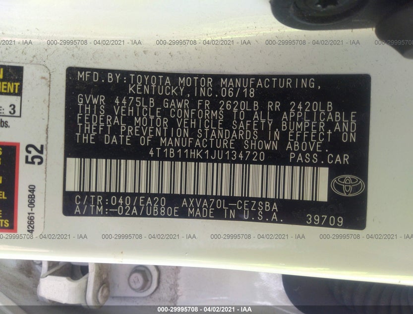 4T1B11HK1JU134720