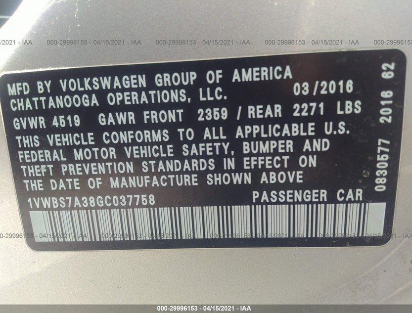 1VWBS7A38GC037758