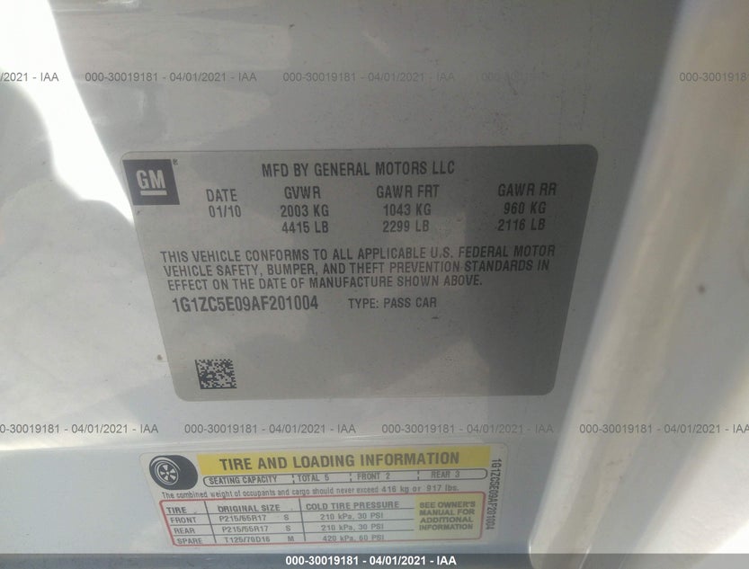 1G1ZC5E09AF201004