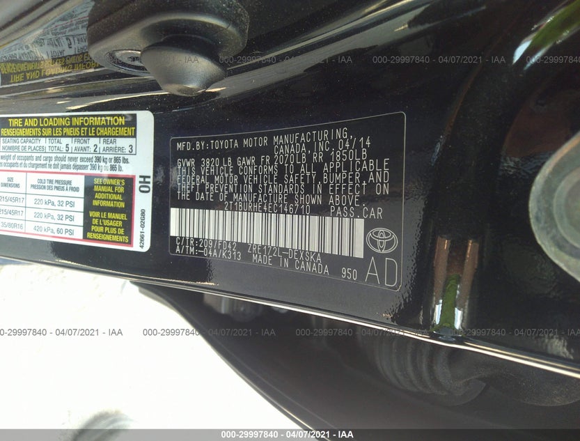 2T1BURHE4EC146710