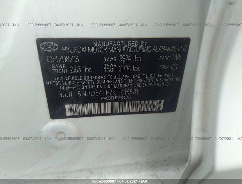 5NPD84LF2KH416588