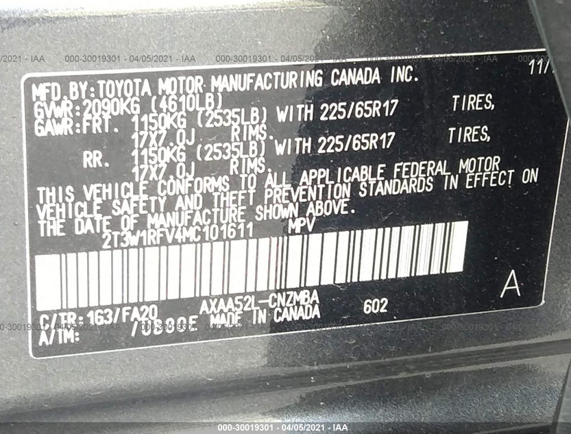2T3W1RFV4MC101611