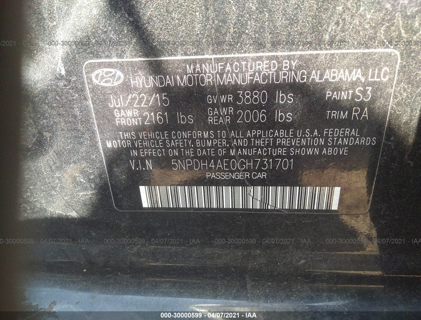 5NPDH4AE0GH731701