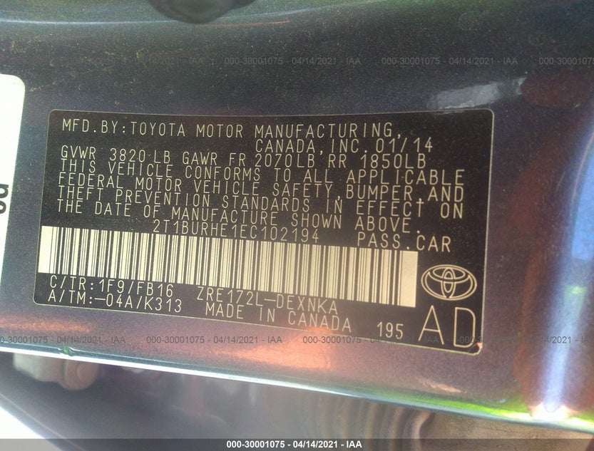 2T1BURHE1EC102194