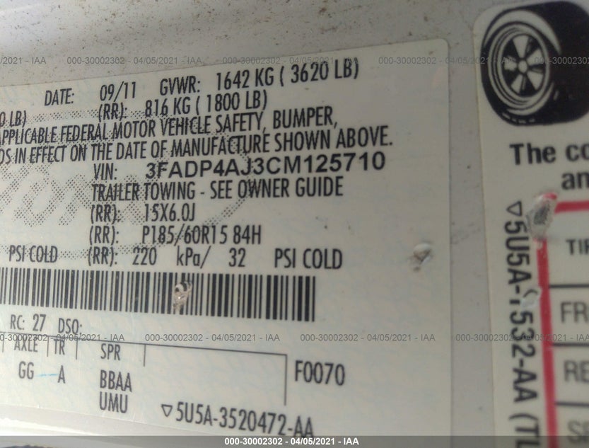 3FADP4AJ3CM125710