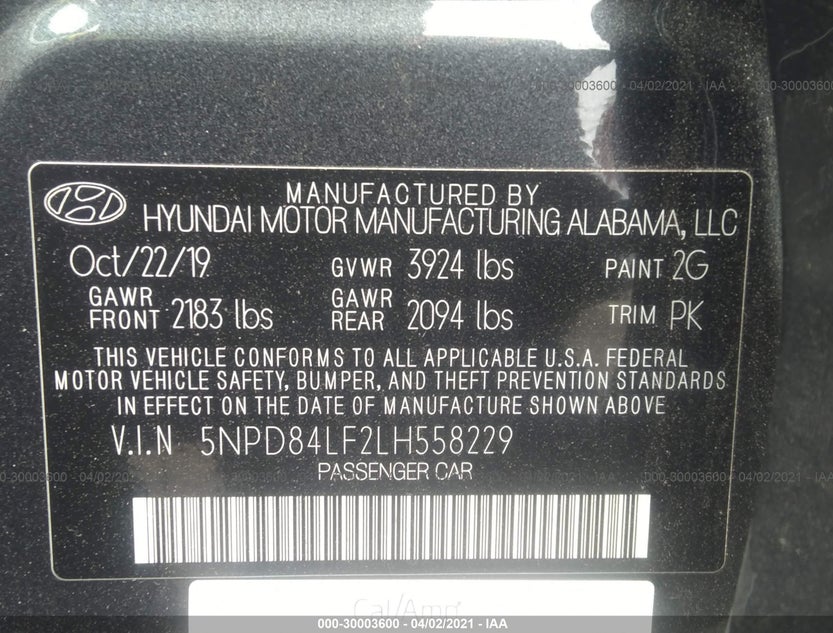 5NPD84LF2LH558229