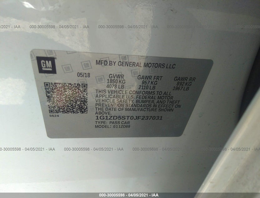 1G1ZD5ST0JF237031