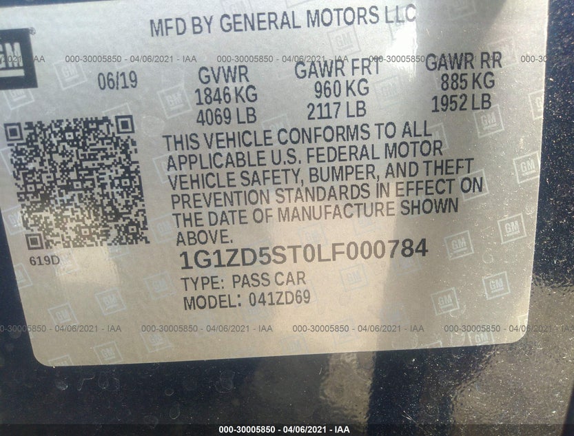 1G1ZD5ST0LF000784
