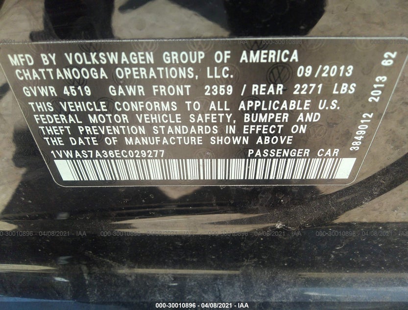 1VWAS7A36EC029277