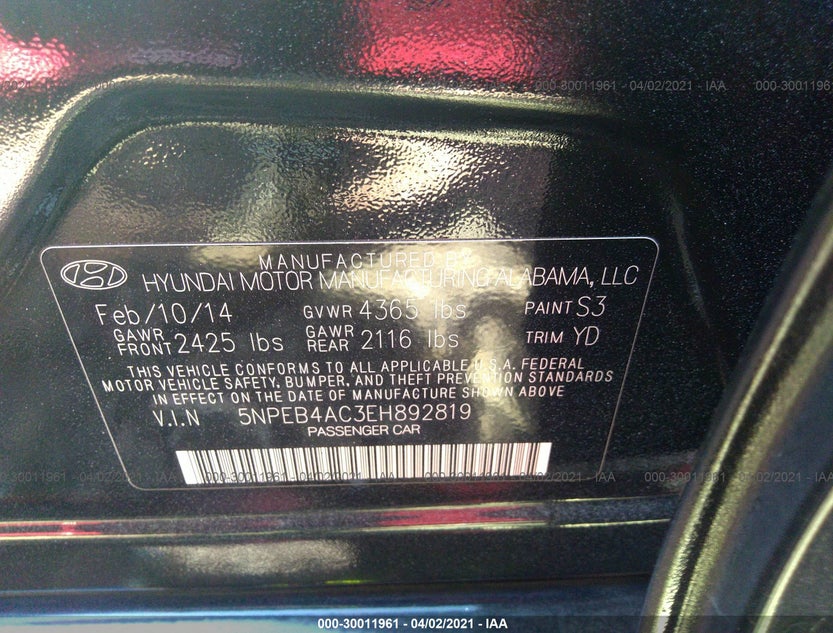5NPEB4AC3EH892819