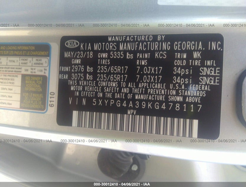 5XYPG4A39KG478117