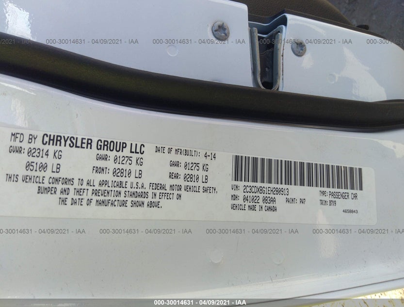 2C3CDXBG1EH280913