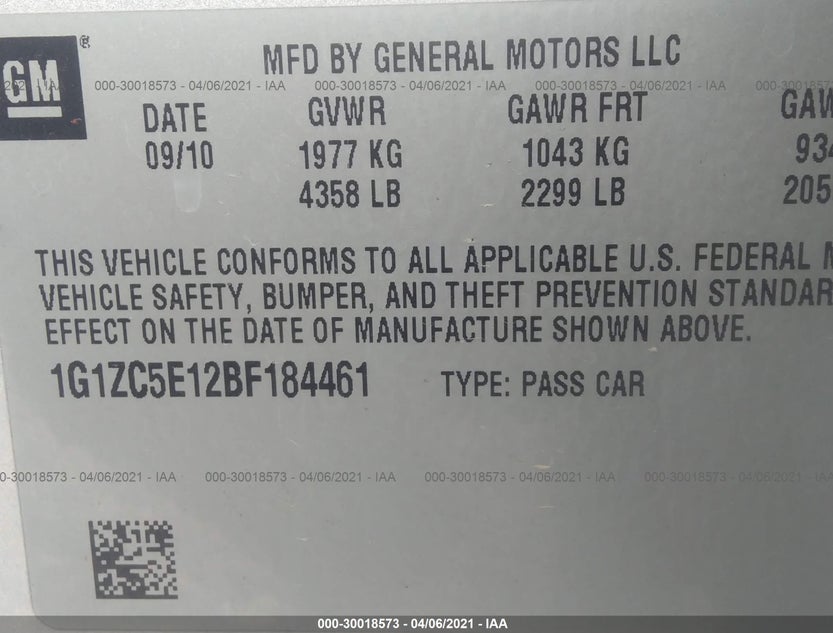 1G1ZC5E12BF184461