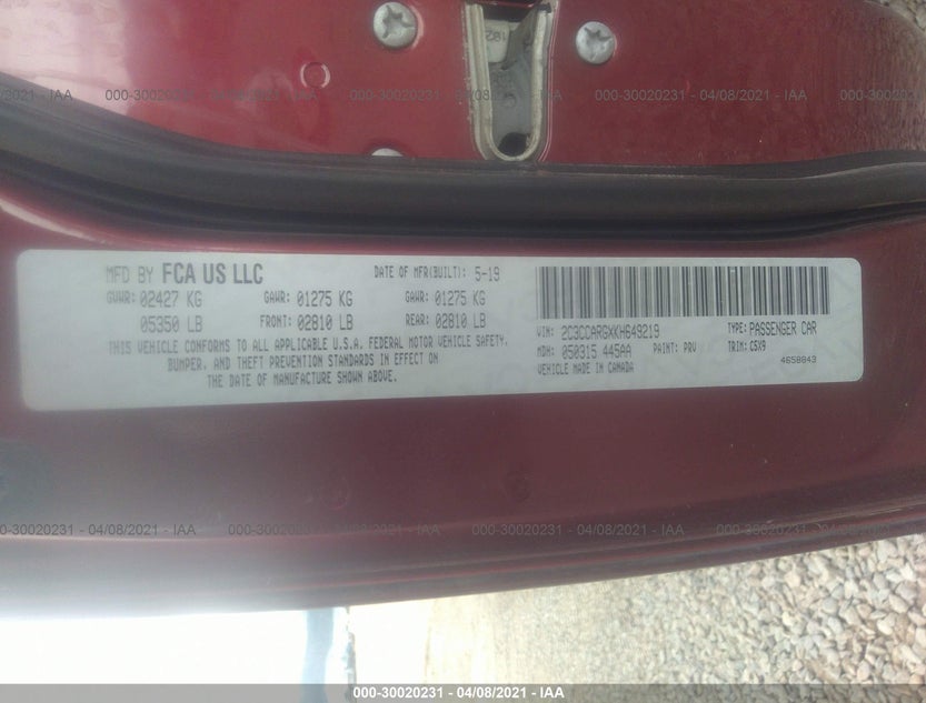 2C3CCARGXKH649219