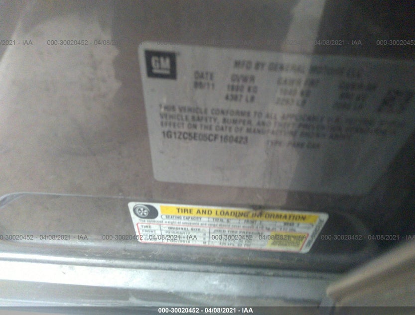 1G1ZC5E05CF160423