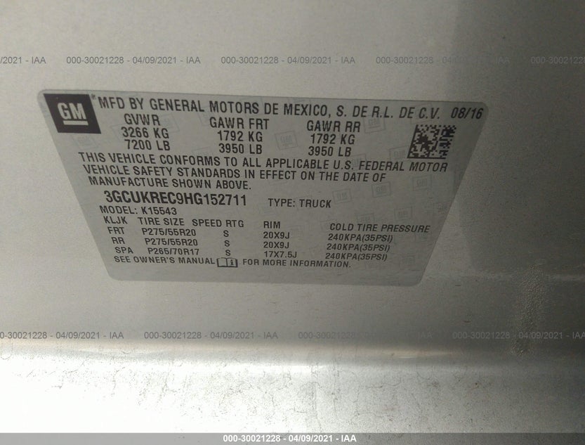 3GCUKREC9HG152711