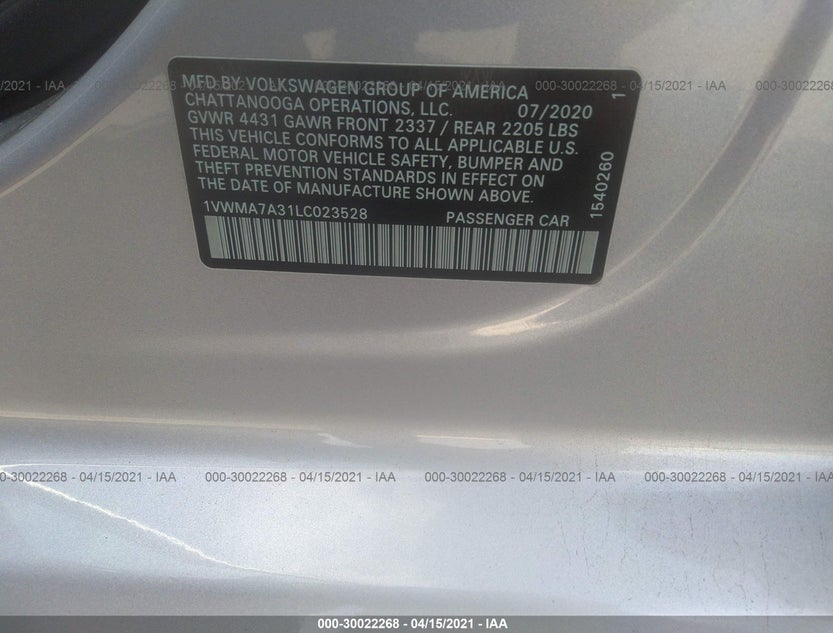 1VWMA7A31LC023528