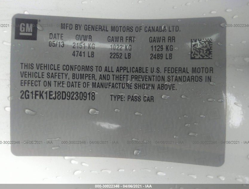 2G1FK1EJ8D9230918