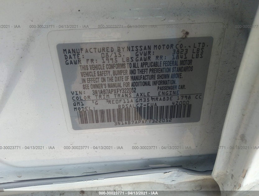 3N1AB7APXFY322052