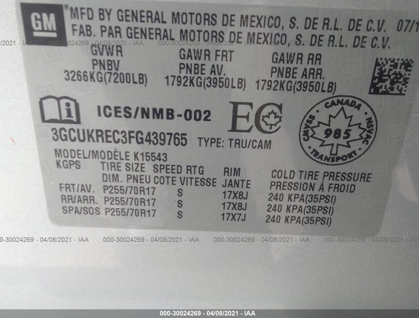 3GCUKREC3FG439765