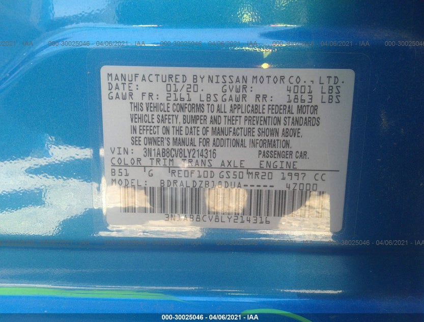 3N1AB8CV8LY214316